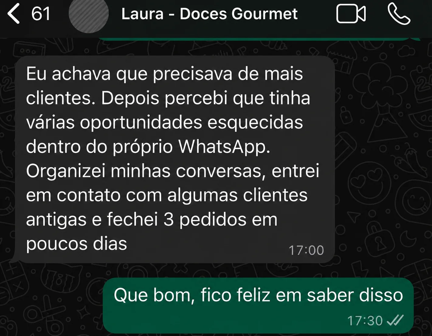 Depoimento de cliente real